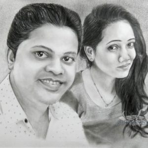 Sketch order online. Portrait drawing handmade