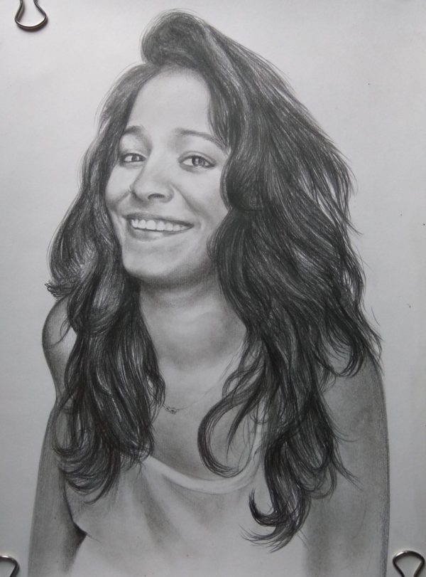 Pencil sketch portrait drawing