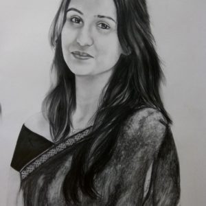 1 Person pencil portrait A2 size