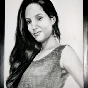 1 person pencil portrait on A3 size