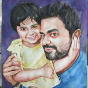 watercolor portrait painting