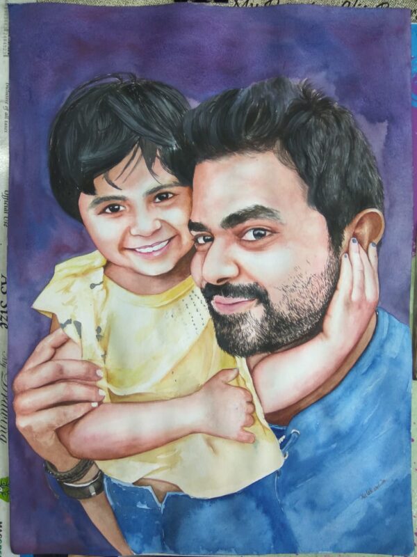 watercolor portrait painting