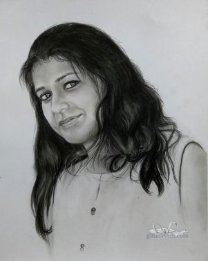 Handmade charcoal painting. Charcoal drawing image online