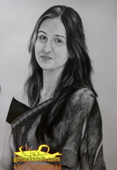 Charcoal drawing from photograph