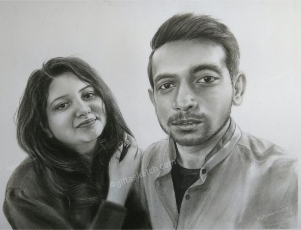 Pencil portrait drawing